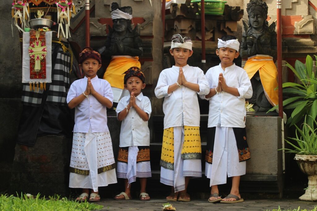 ceremony in a family temple