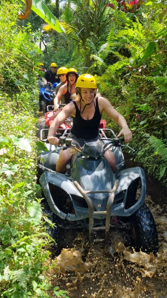 quadbike through a jungle