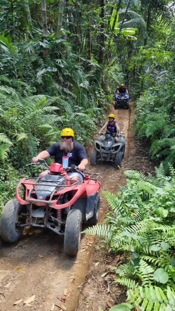 atv ride through jungle